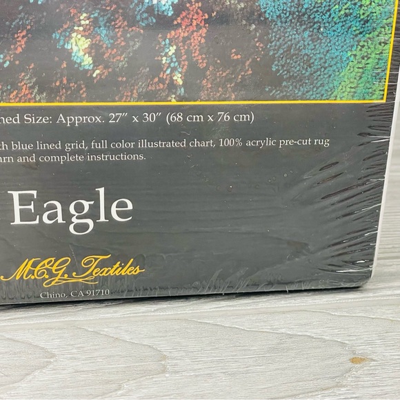 Vintage new Eagle Latch Hook Rug Kit diy Craft mcg textiles 27”x30” Craft - Picture 3 of 6
